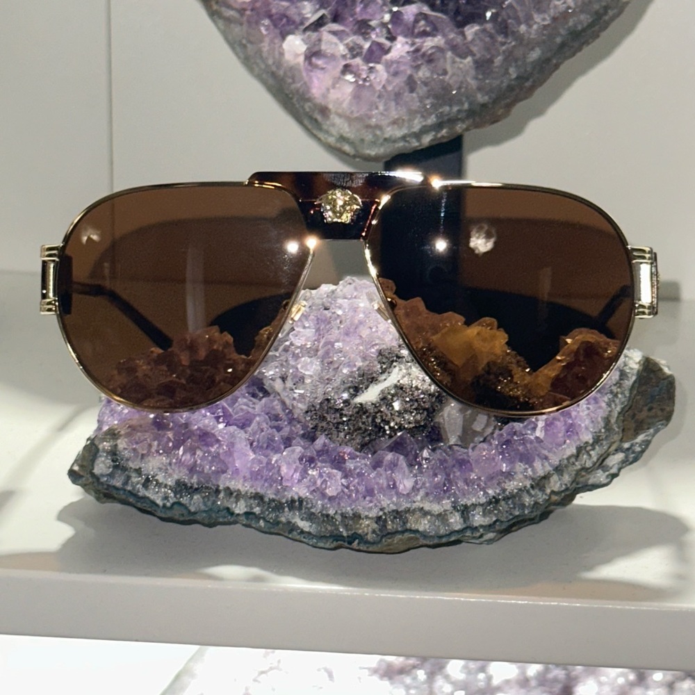 Versace Havana Brown Sunglasses Model 2252 “Brand New” Never Worn